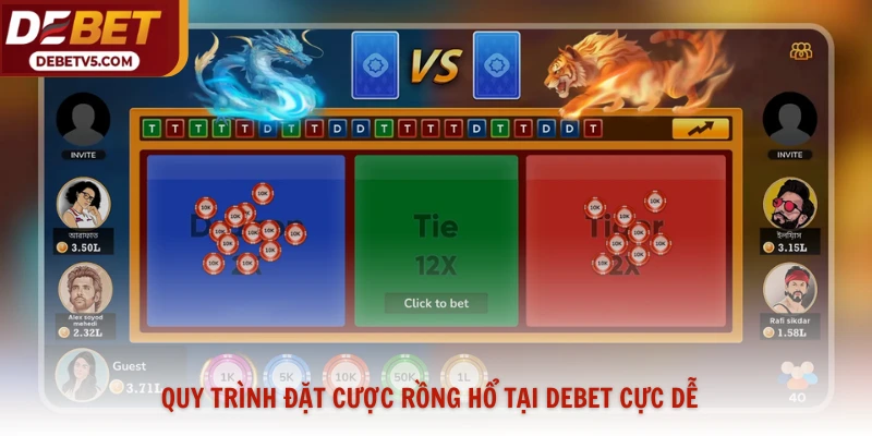 Quy trình đặt cược rồng hổ tại DEBET cực dễ